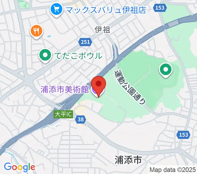 浦添市美術館の地図