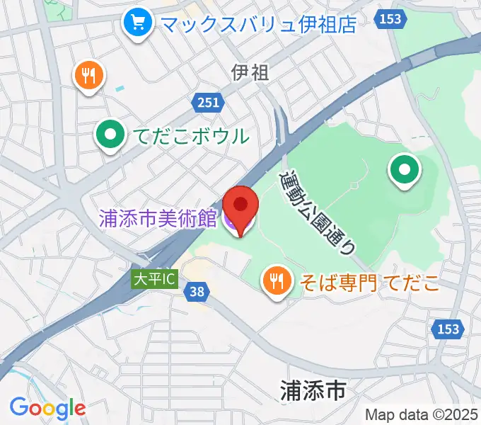 浦添市美術館の地図