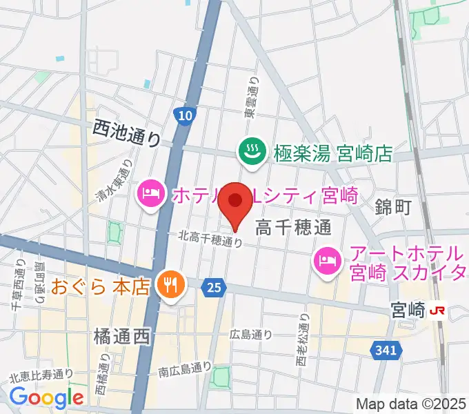 宮崎キネマ館の地図