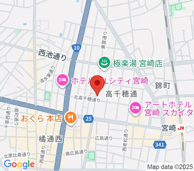 宮崎キネマ館の地図