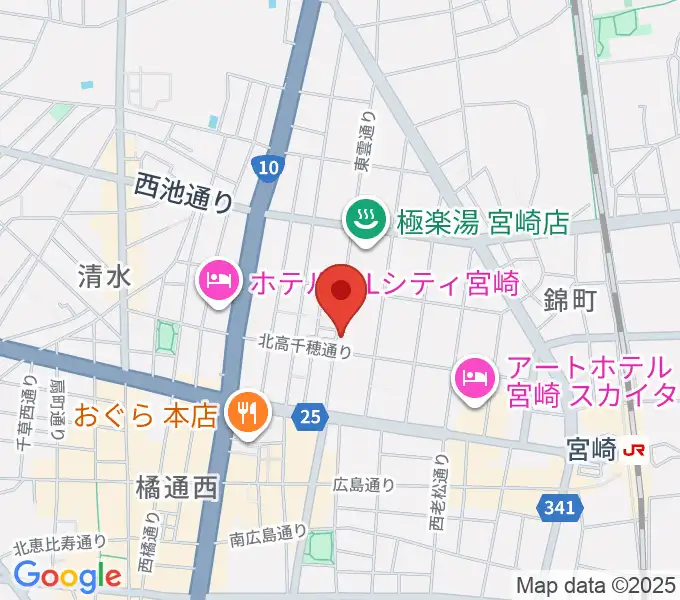 宮崎キネマ館の地図