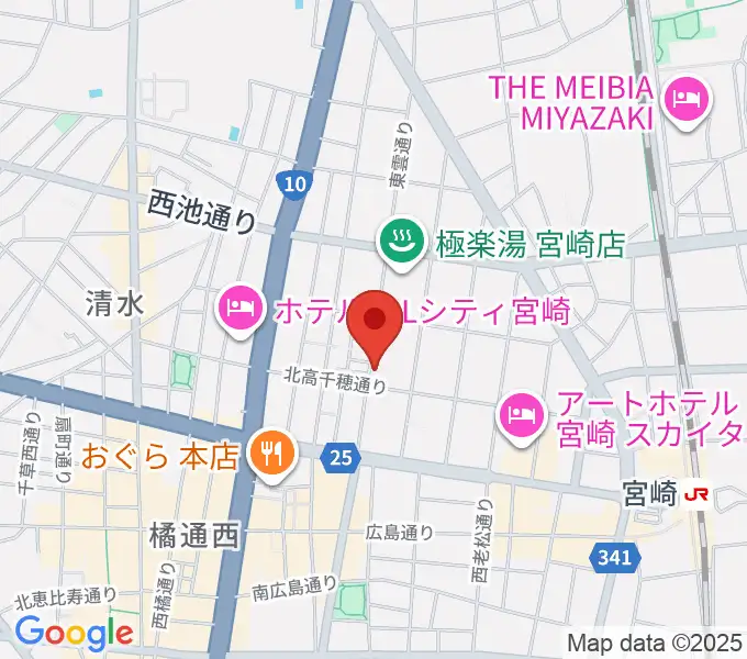 宮崎キネマ館の地図