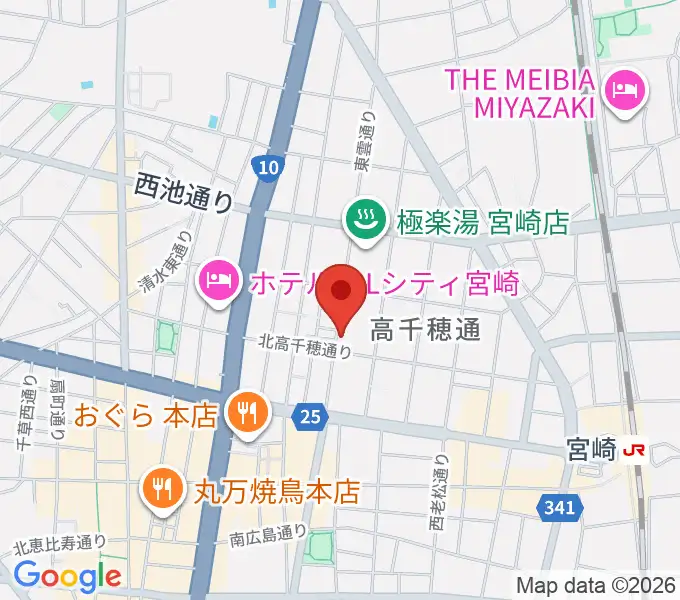 宮崎キネマ館の地図