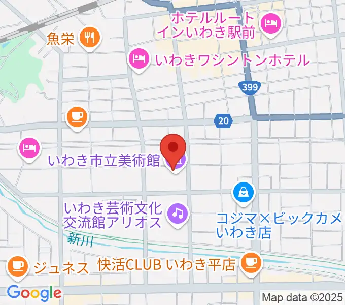 いわき市立美術館の地図