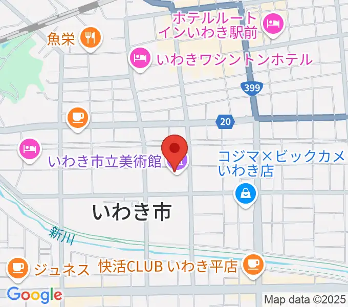 いわき市立美術館の地図