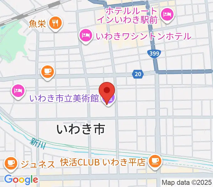 いわき市立美術館の地図