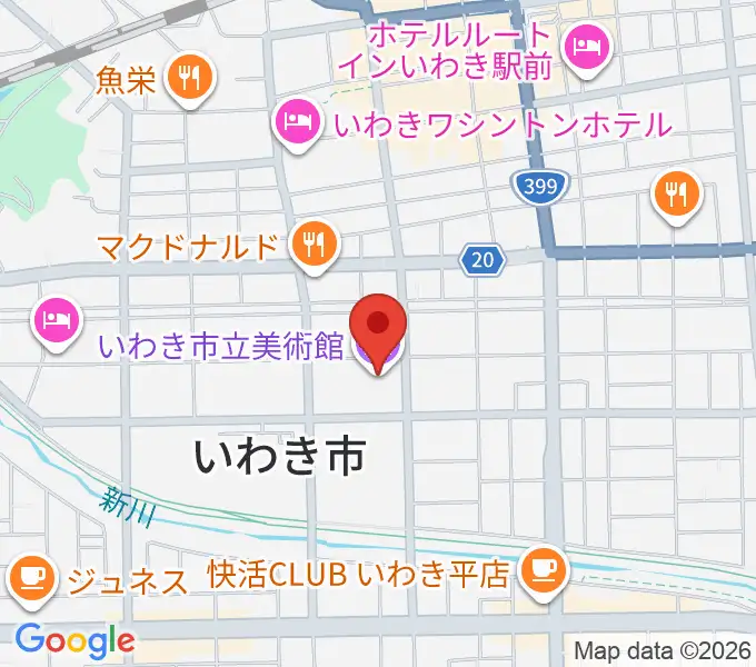 いわき市立美術館の地図
