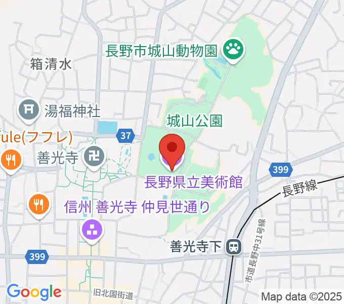 長野県立美術館の地図