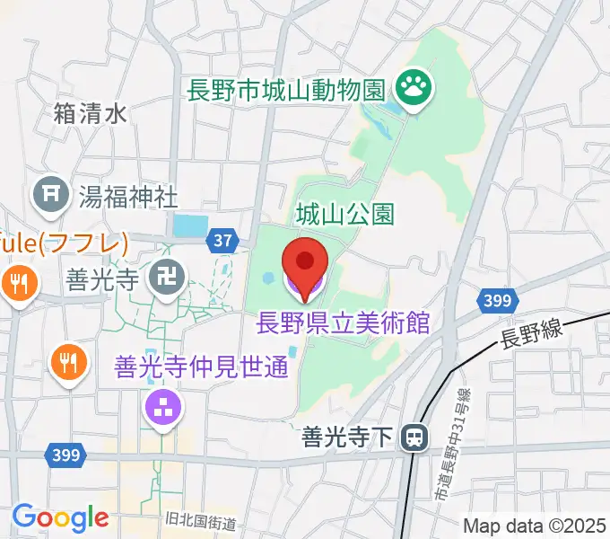 長野県立美術館の地図