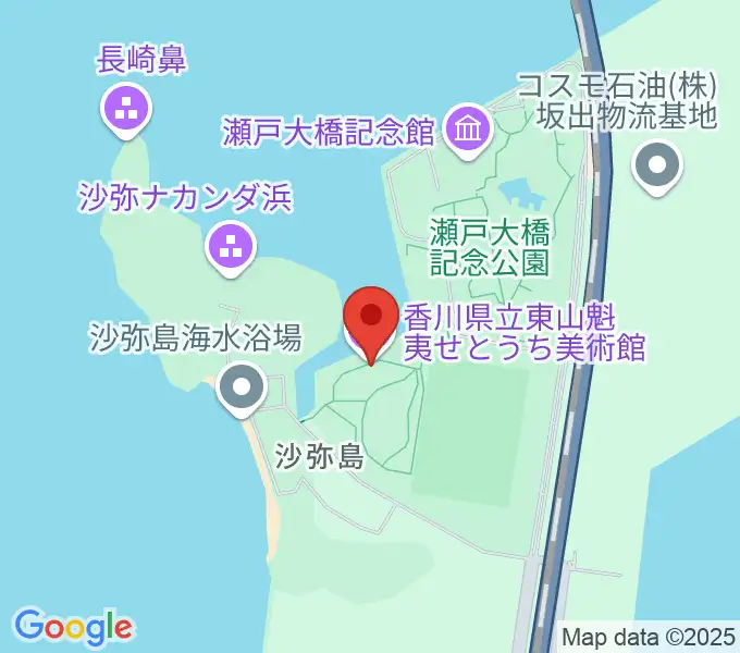 香川県立東山魁夷せとうち美術館の地図