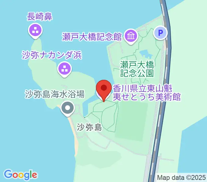 香川県立東山魁夷せとうち美術館の地図
