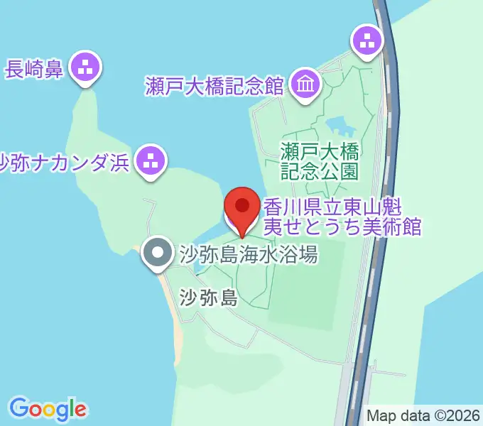 香川県立東山魁夷せとうち美術館の地図