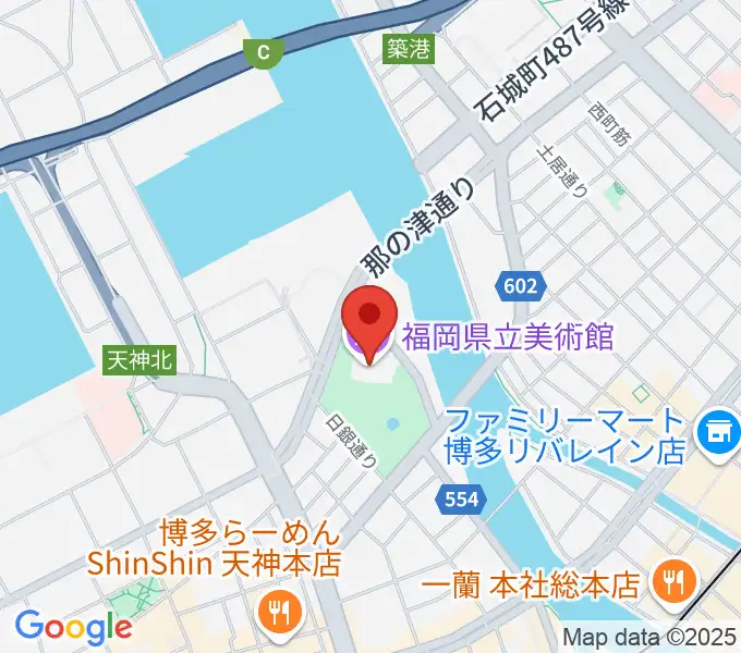福岡県立美術館の地図