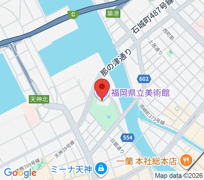 福岡県立美術館の地図