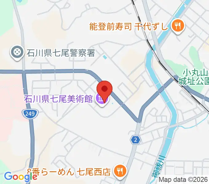 石川県七尾美術館の地図