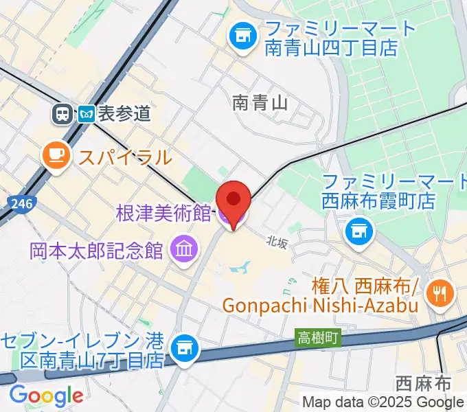 根津美術館の地図