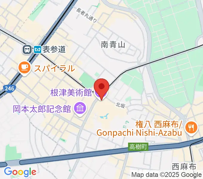 根津美術館の地図