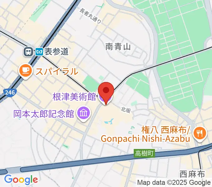 根津美術館の地図