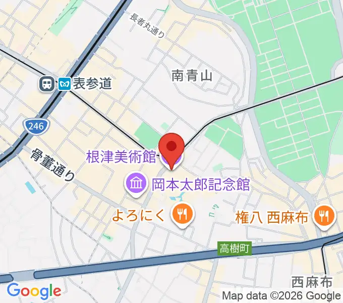 根津美術館の地図