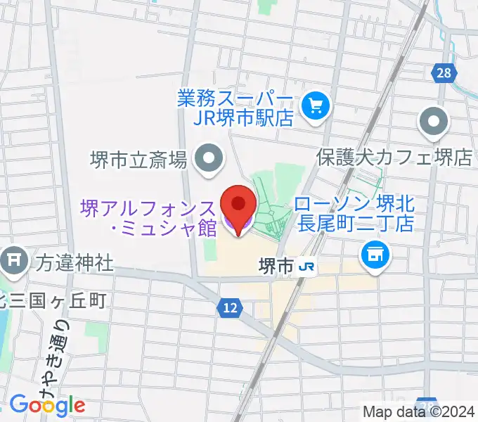 堺アルフォンス・ミュシャ館（堺市立文化館）の地図