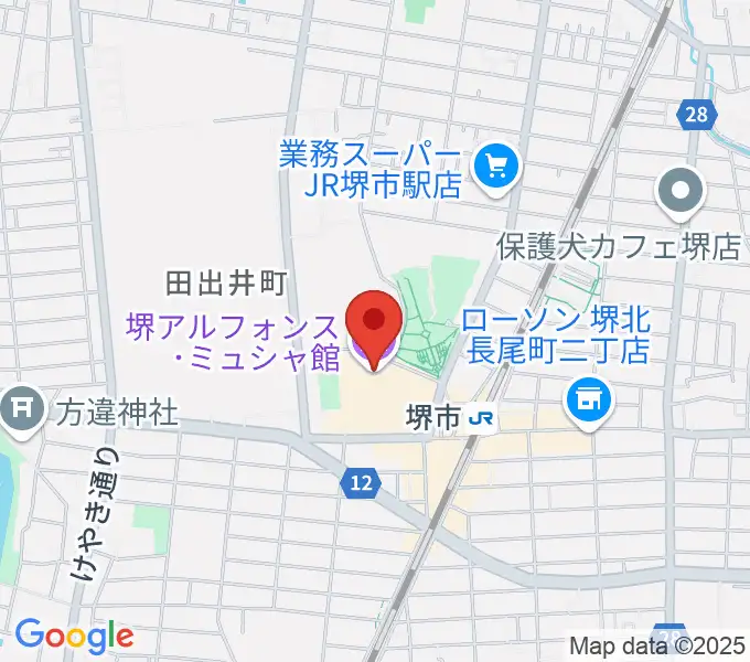 堺アルフォンス・ミュシャ館（堺市立文化館）の地図