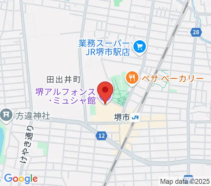 堺アルフォンス・ミュシャ館（堺市立文化館）の地図
