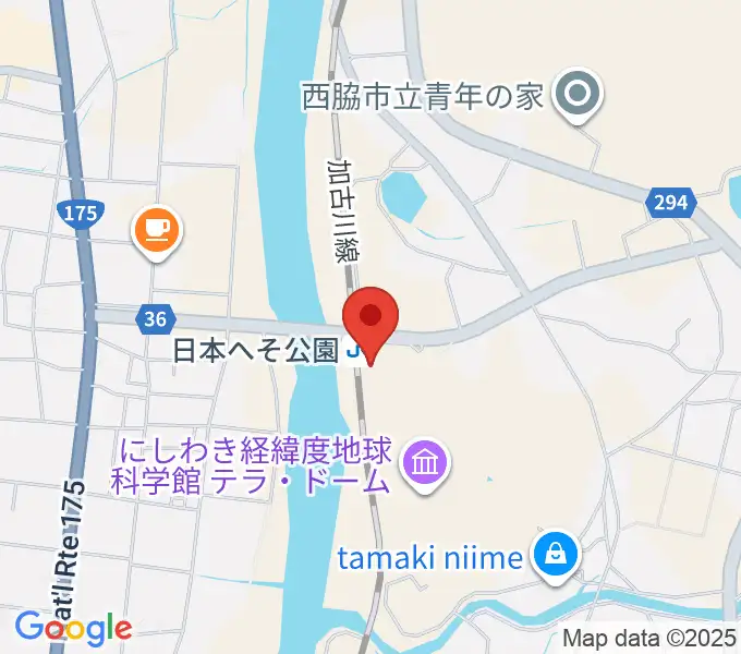 西脇市岡之山美術館の地図