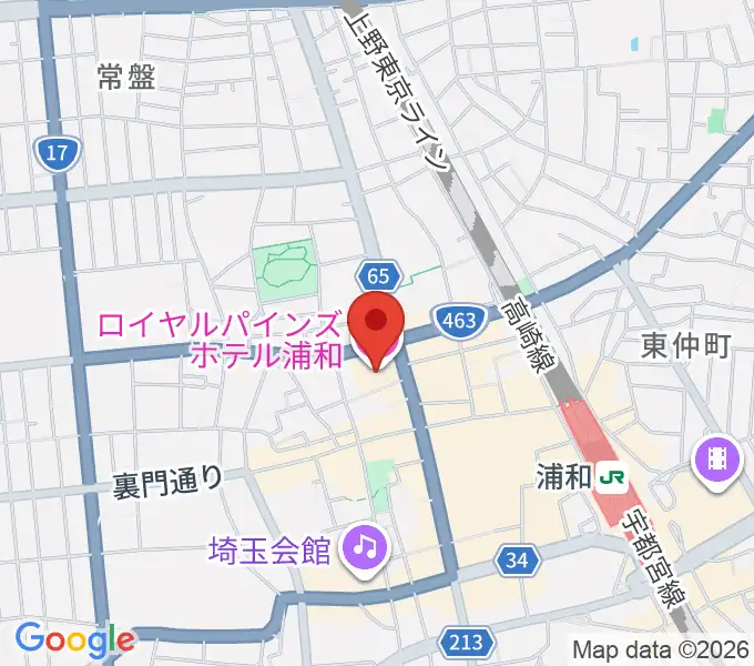 うらわ美術館の地図