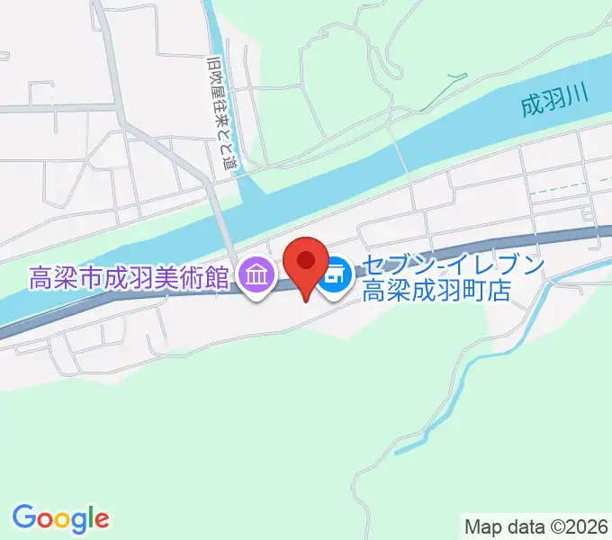 高梁市成羽複合施設たいこまるプラザの地図