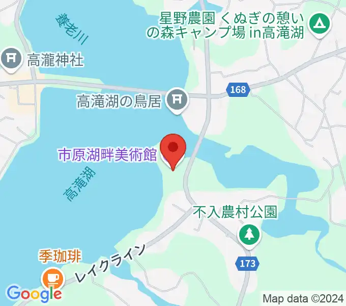 市原湖畔美術館の地図