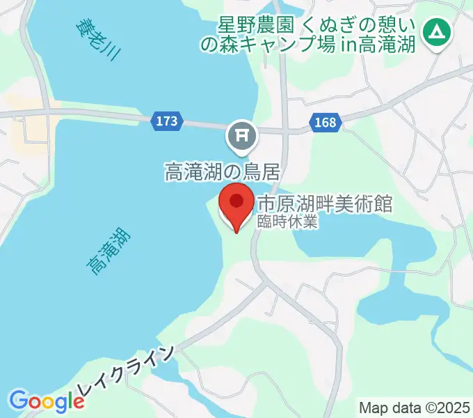 市原湖畔美術館の地図