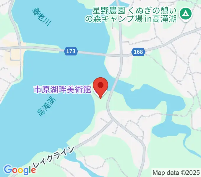 市原湖畔美術館の地図