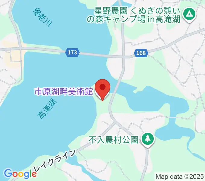 市原湖畔美術館の地図