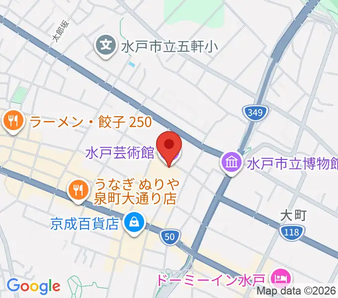 水戸芸術館 現代美術ギャラリーの地図