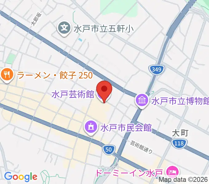 水戸芸術館 現代美術ギャラリーの地図