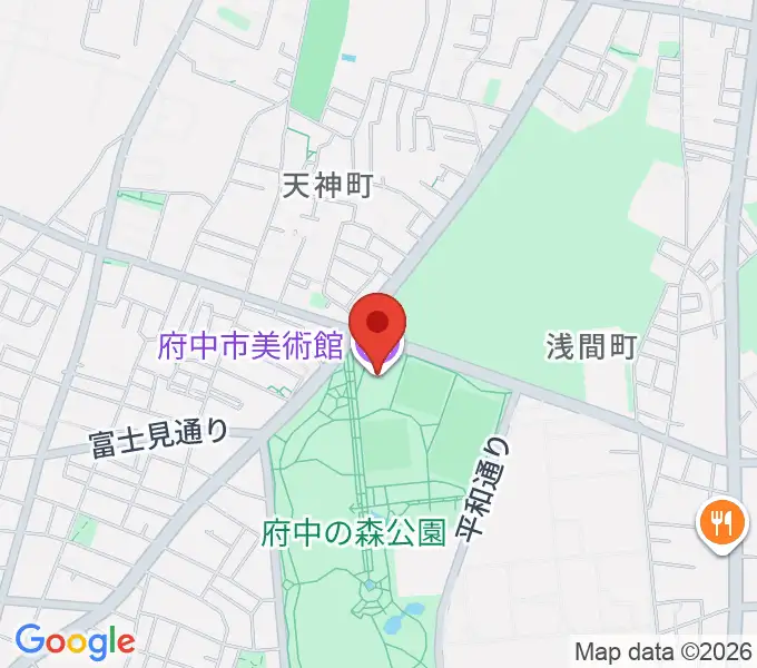 府中市美術館の地図