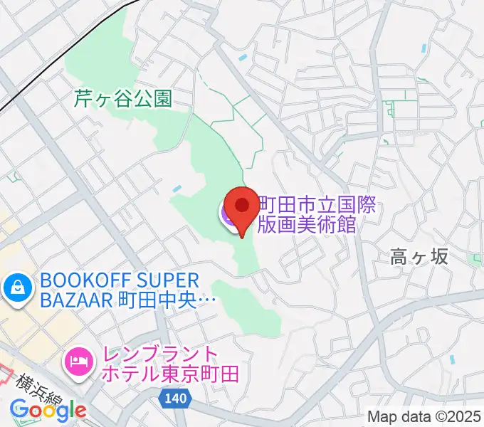 町田市立国際版画美術館の地図