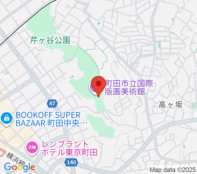 町田市立国際版画美術館の地図