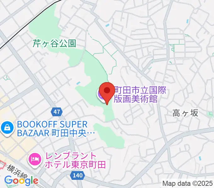 町田市立国際版画美術館の地図