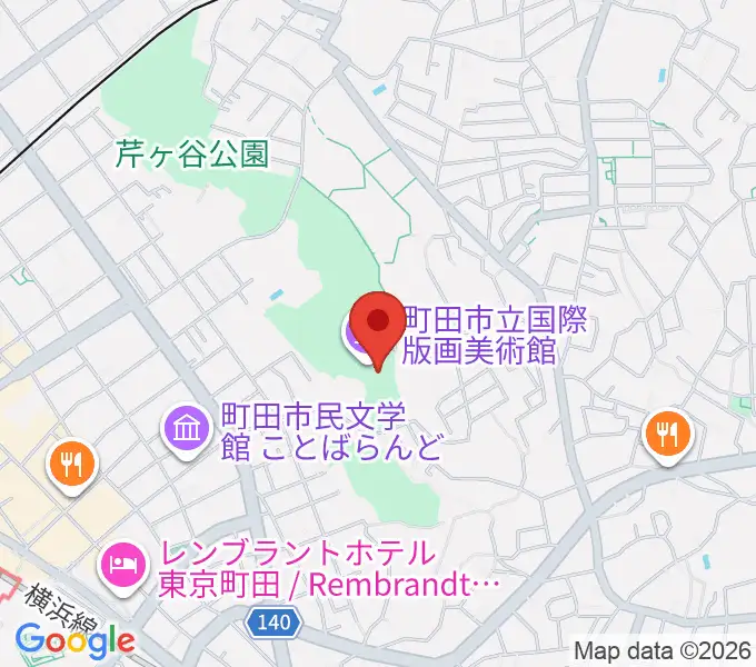 町田市立国際版画美術館の地図