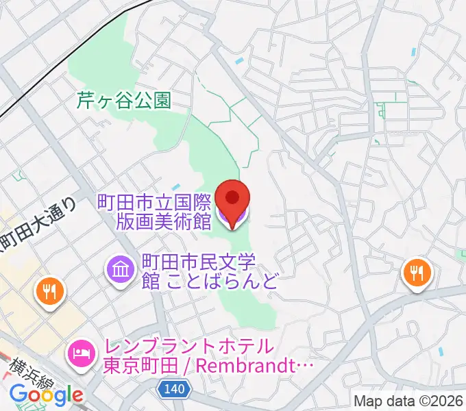 町田市立国際版画美術館の地図