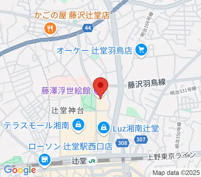 藤澤浮世絵館の地図