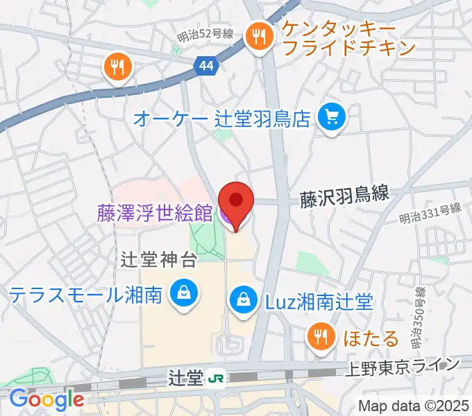 藤澤浮世絵館の地図