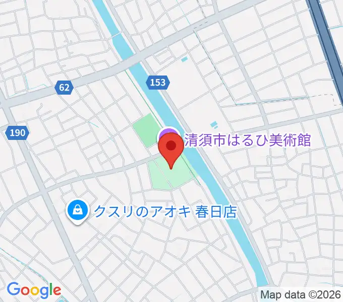 清須市はるひ美術館の地図