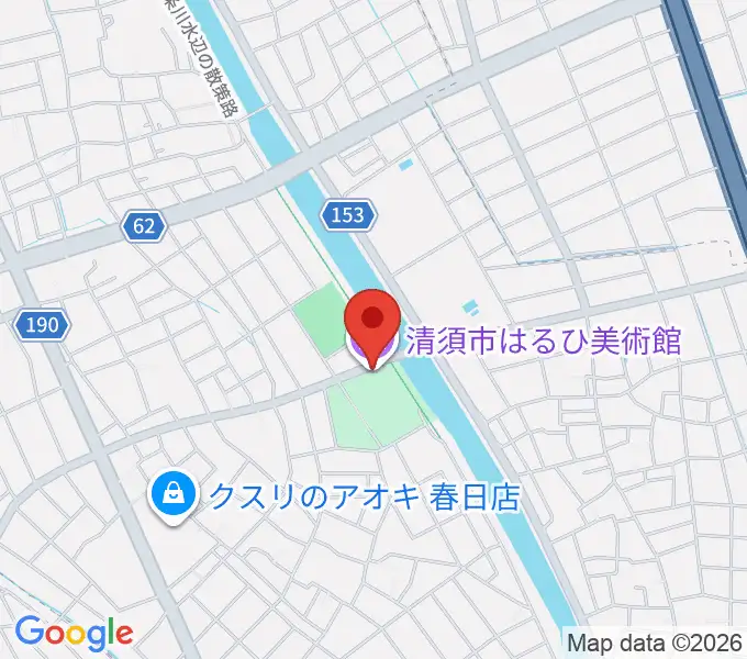 清須市はるひ美術館の地図