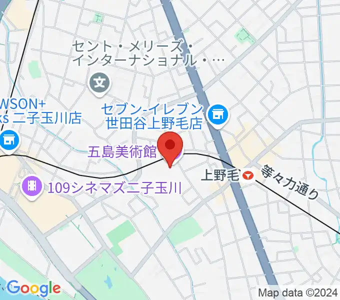 五島美術館の地図