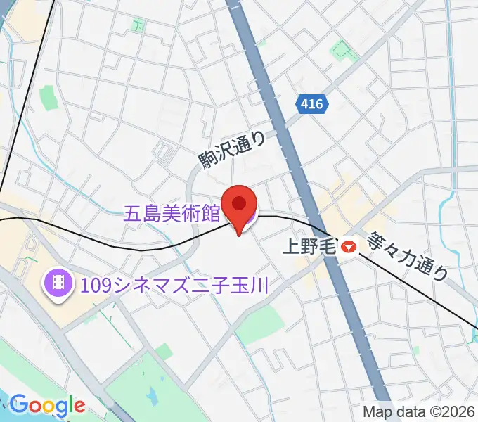 五島美術館の地図