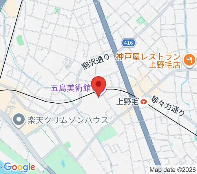 五島美術館の地図