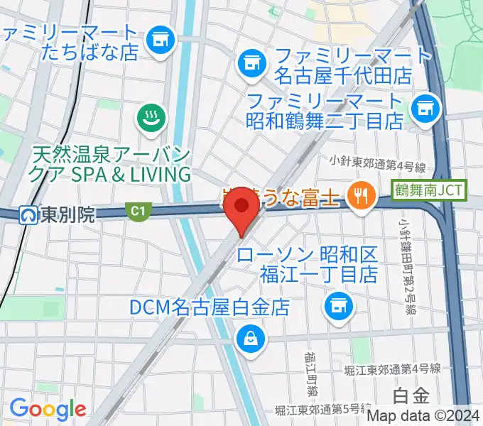 スタジオべティックス鶴舞店の地図