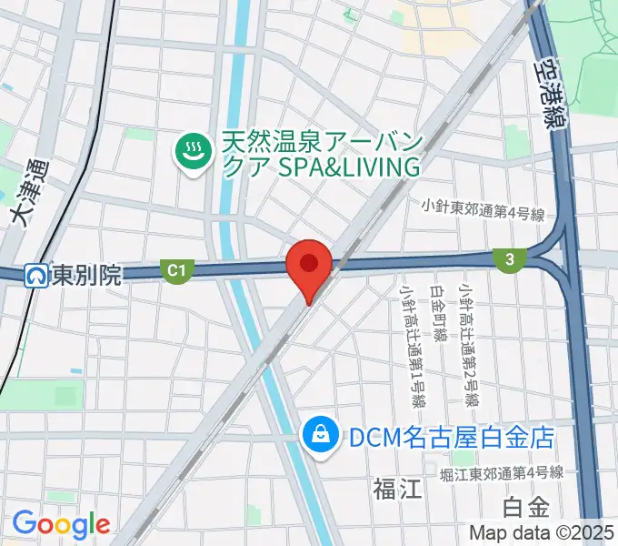 スタジオべティックス鶴舞店の地図